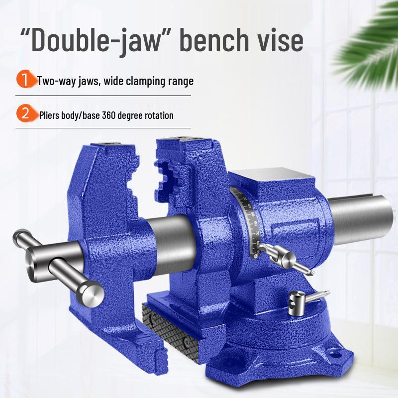 Heavy-Duty Old-Fashioned Multifunctional Bench Vise, 6-10 Inch, for Industrial Use
