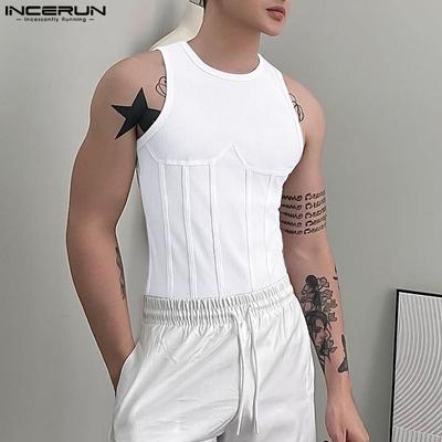 Men Sleeveless Casual Fitted Gym Sport Tank Tops