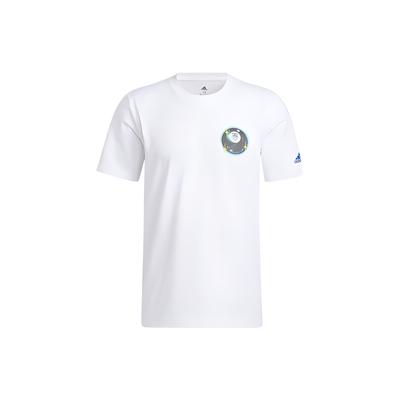 Men's TMAC TEE 8 Pattern Printing Round Neck Pullover Short Sleeve White T-Shirt HS8522