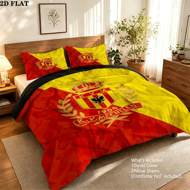 Kv Mechelen Pattern Bedding uilt Set uilt Cover Pillowcase Home Decoration Birthday Gift (1 * duvet cover + 2 * pillowcase without core)