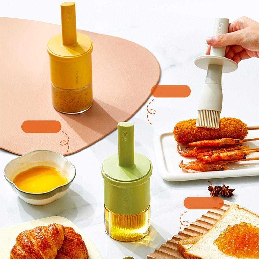 

С силиконовой кистью Бутылка для масла 300 мл Контейнер для масла Прочная бутылка для уксуса Кухонная кулинария