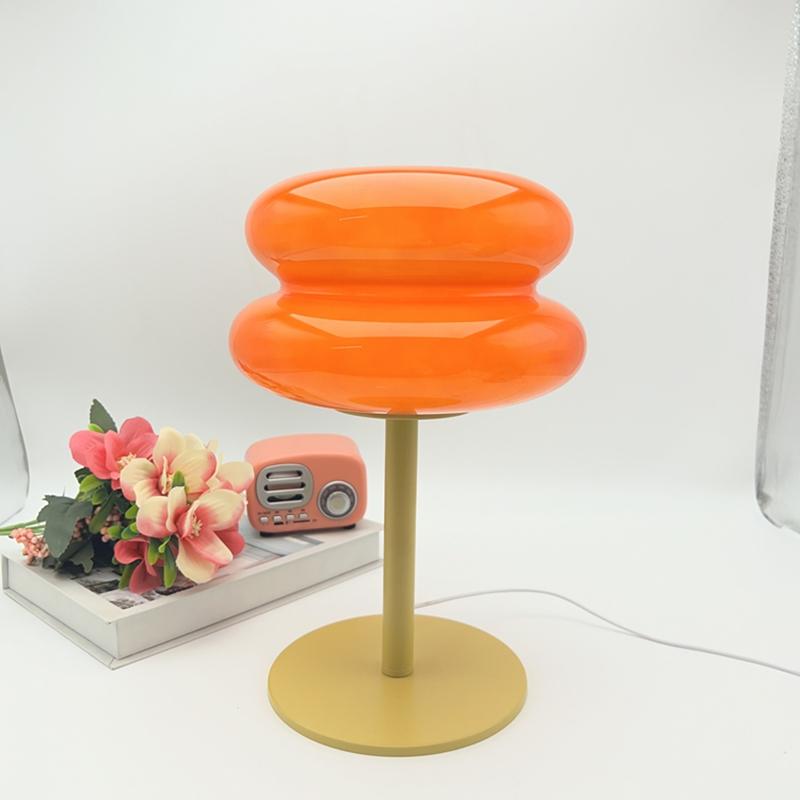 Ltalian Designer Home Decoration Glass Night Light Bedside Lamp Decoration for Bedroom Led Lights Table Desk Usb Aesthetic Room