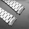 Solid Stainless Steel Watch Strap for Seiko SKX013 SKX015 Series Curved End Watch Chain Modification Watchband 20mm Folding Buck