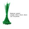 50Pcs Twist Ties Adjustable Self-locking Plastic Garden Flower Wires Set for Plants