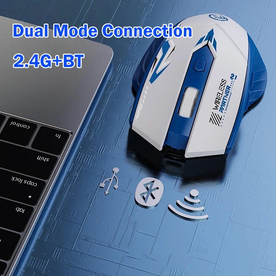 2.4G Wireless Mouse Bluetooth 5.4 Mouse Dual-Mode Rechargeable Mice 1600 DPI Office Mouse Gaming Mouse For PC Laptop