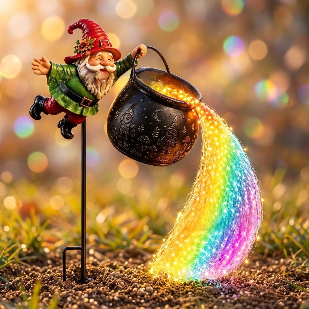 LED Christmas Cauldron Garden Light Ground Insert Watering Can Lantern  Garden Lawn