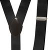 Mens Clip Suspender Elastic Adjustable Prevent Slip 6 Clip Y Shape Mens Suspender Brace for Suits Black