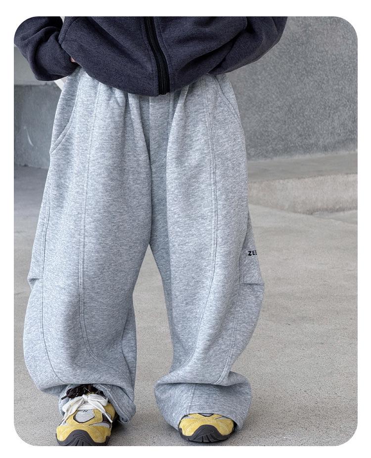 253551 Kids' Versatile Solid Color Loose Pants for Spring and Autumn