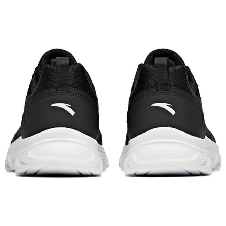 Anta Sky Textile, Leather Cushioning Slip Resistant Low Top Running Shoes Men's Black White 912525502F-6