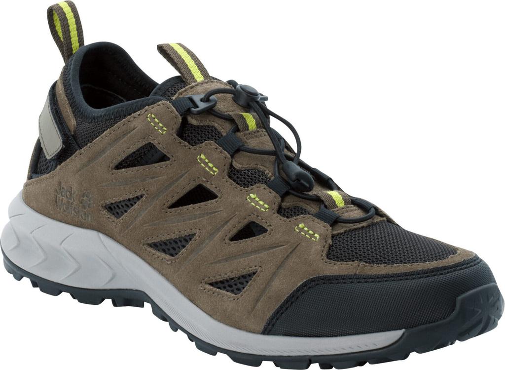 Hiking Shoes Jack Wolfskin Woodland 2 Hybrid Low M Khaki/lime