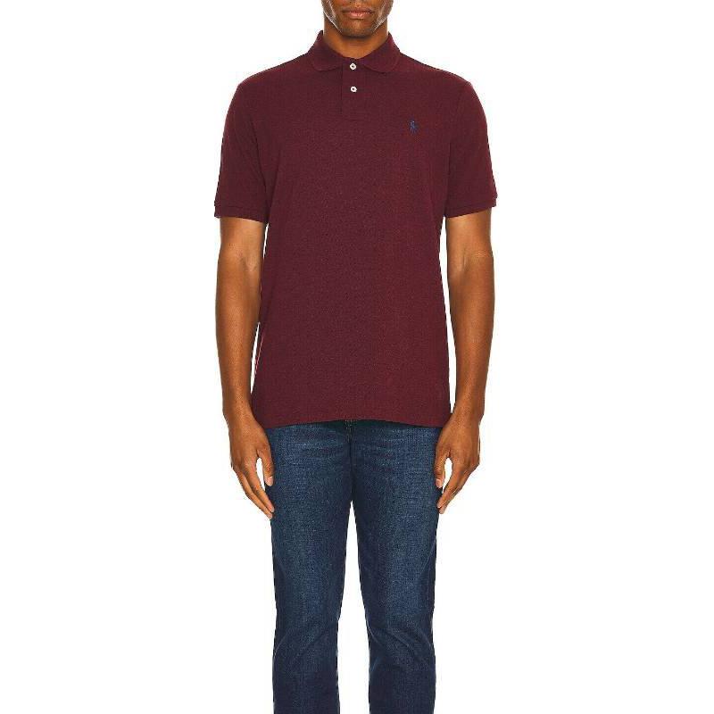 Polo Ralph Lauren Effen Logo Straight Fit Poloshirt Heren tops Bordeau 710534735-343