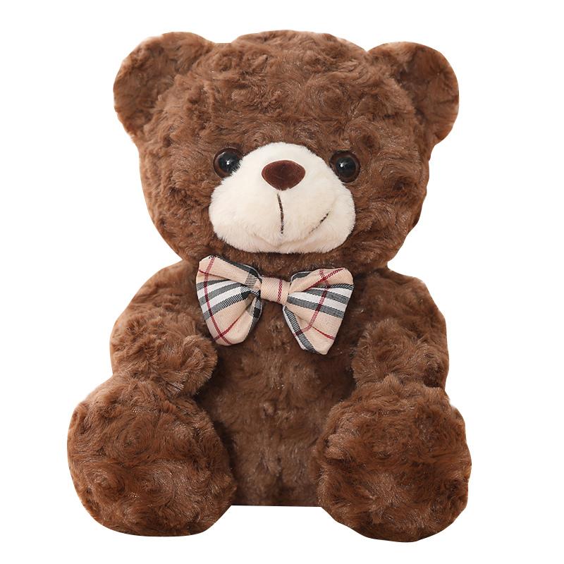 25cm Cute Cartoon Little Teddy Bear Plush Toys Stuffed Soft Animals Dressing Up Doll for Girls Kids Nice Surprise Birthday Gifts