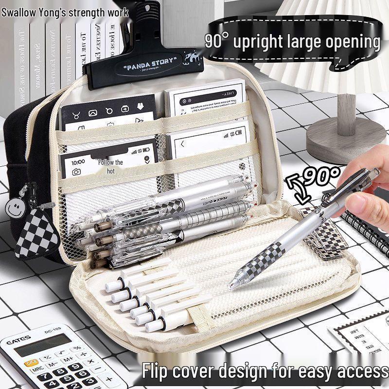 Large Capacity Transparent Pencil Case for Girls and Boys - New Style for Junior High Students