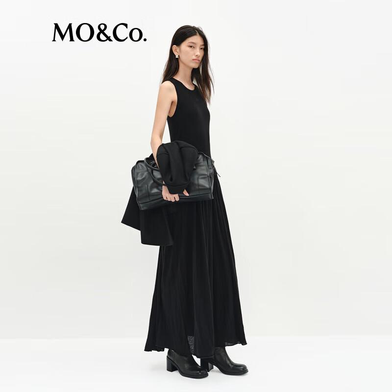MO&Co. Women's Merino Wool Low-Waist Knit Long Dress