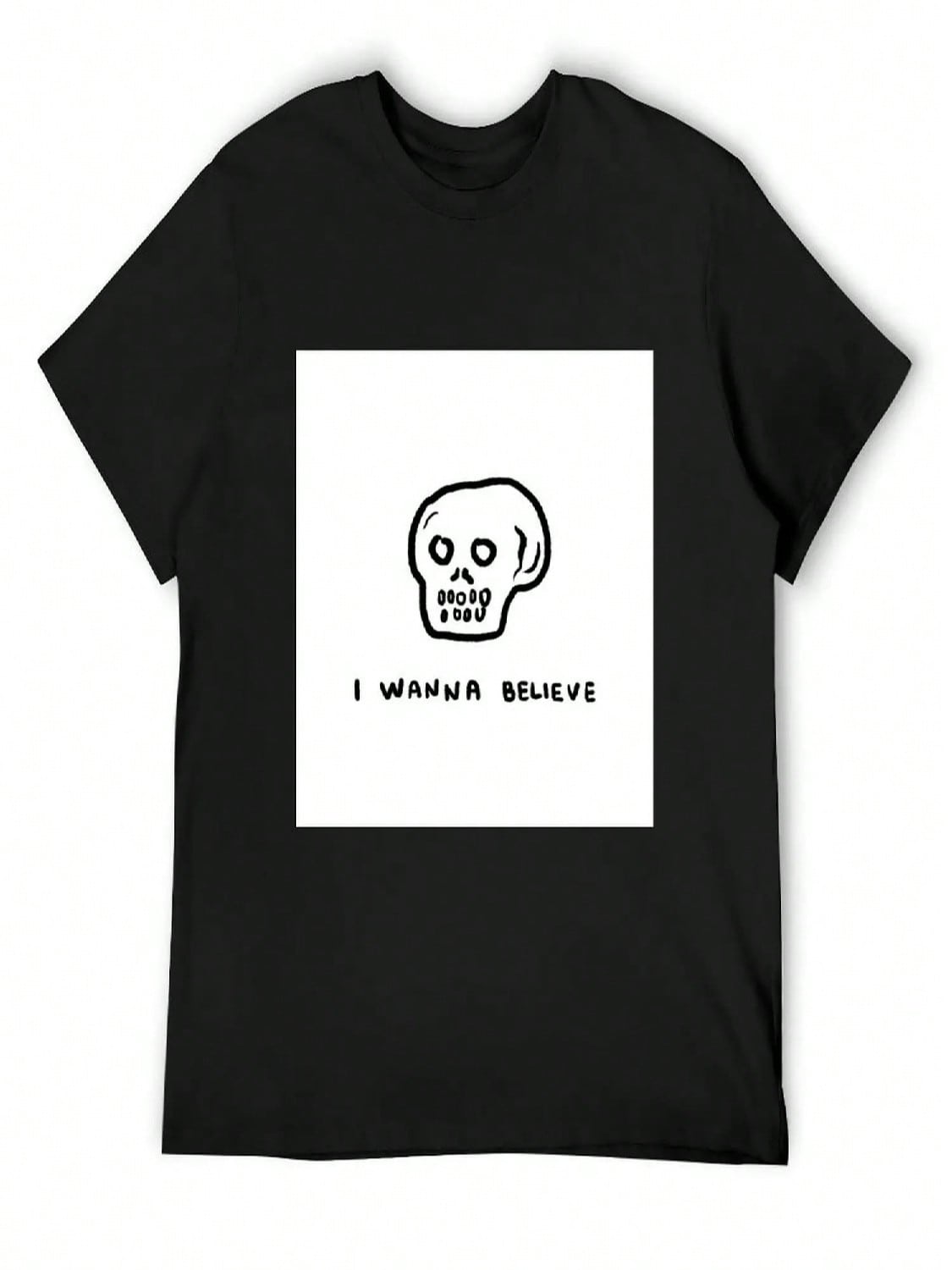 Crystal Skull - I Wanna Believe T-Shirt New Edition Summer Tops Tops Clothing For unisex S