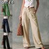 Pantaloni și capri cu imprimeu ocazional la modă pentru femei