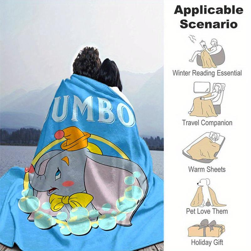 1 Stück, Dumbo Elefant Kuscheldecke Niedliche Wohnkultur Weiche Decke für Sofa, Bett, Auto, Reisen, Camping, Büro Nickerchen Perfekte Geschenkidee zum Geburtstag