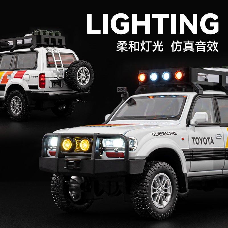 1:24 Toyota Land Cruiser LC80 FJ LC250 Tacoma Tundra Off Road SUV Alloy Metal Diecast Model Car Home Trendy Ornaments Collection