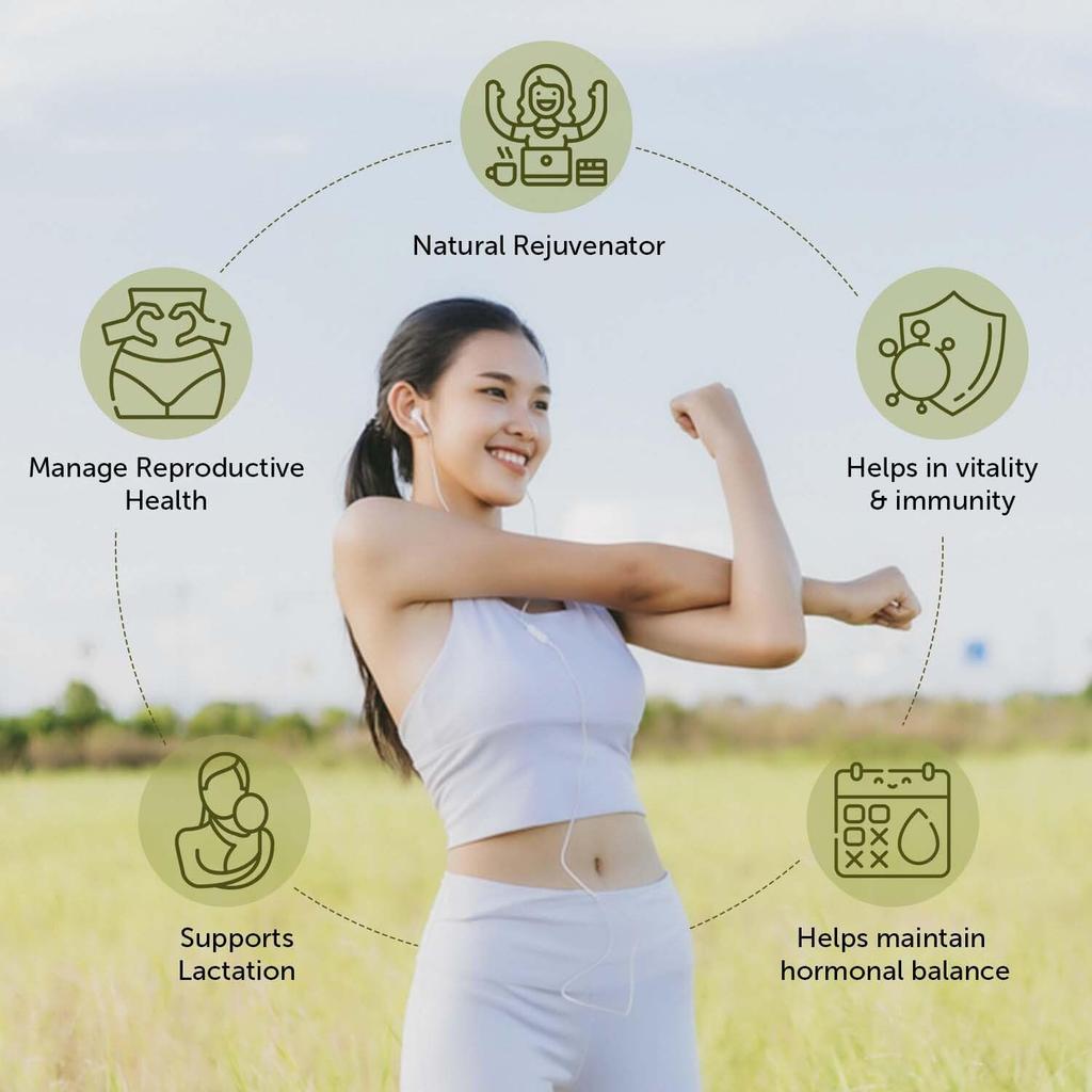 Neuherbs Shatavari 60 Tablets for Women | Supports Hormonal Balance, Lactation, Energy & Immunity | Ayurvedic Herbal Supplement for Women’s Welln
