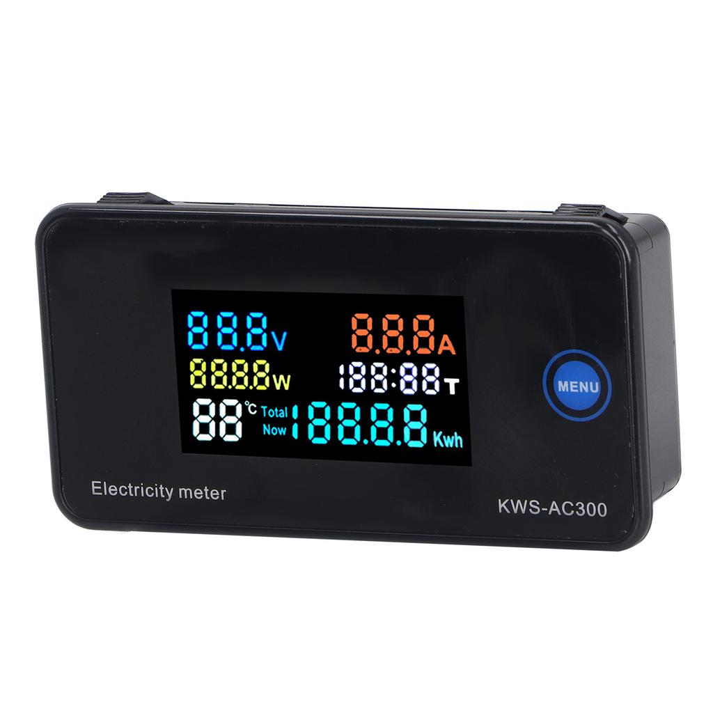 AC Voltmeter Ammeter AC50?300V 0?20A LCD HD Display Current Voltage Meter with Built in Mutual