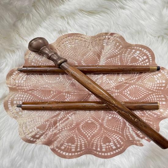 Brown Walking Stick  Victorian Walking Cane  Brass Handle Walking Cane Wooden Carved Stick For Dad Derby Canes Gift
