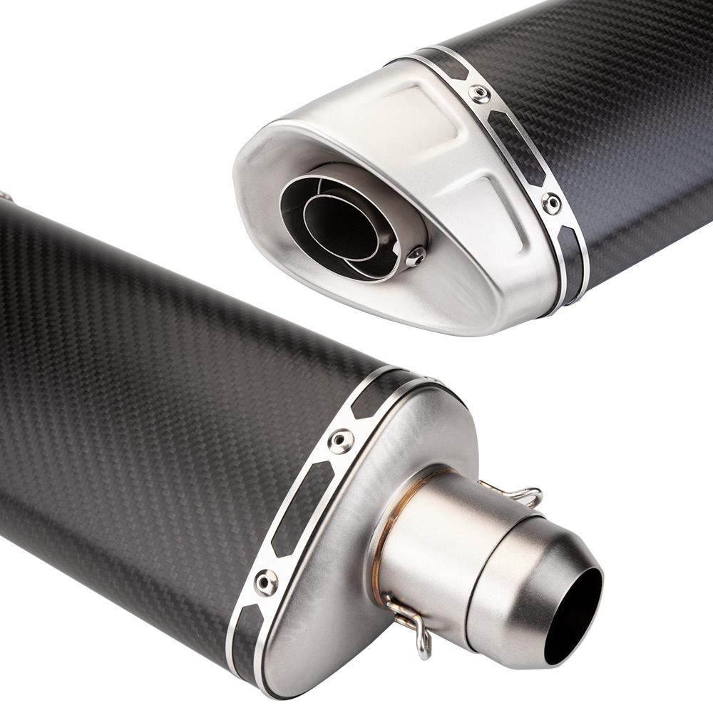 Motorcycle carbon fiber exhaust pipe tail connection integrated exhaust pipe FOR 51MM MT09 FZ09 MT07 GSX250 M11 muffler with db