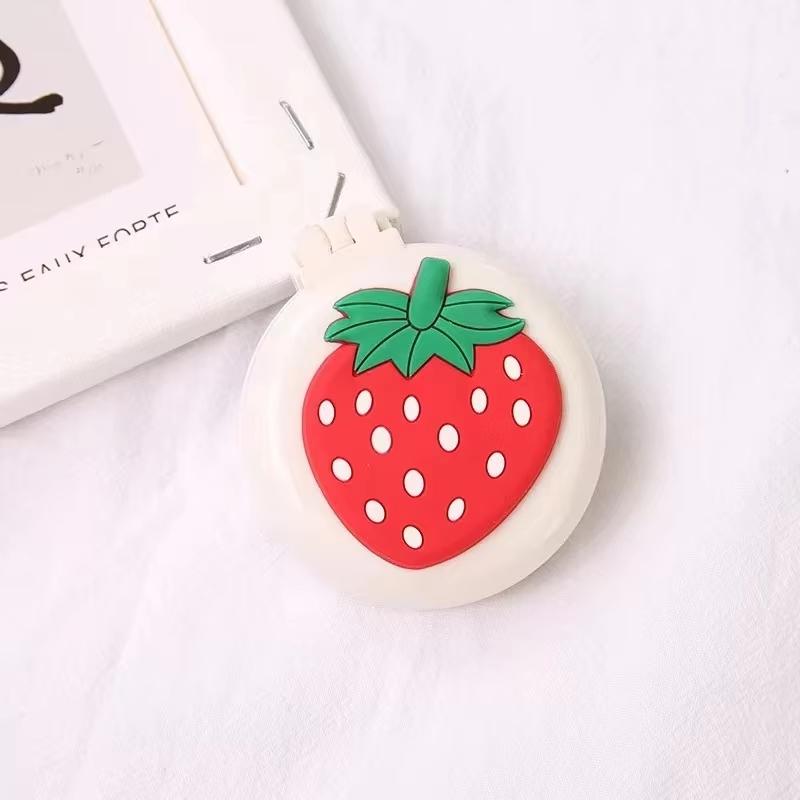 

Cute Folding Mini Pocket Hair Comb with Mirror for Women and Girls Round Hair Brush Compact Travel Size Hair Massage Comb