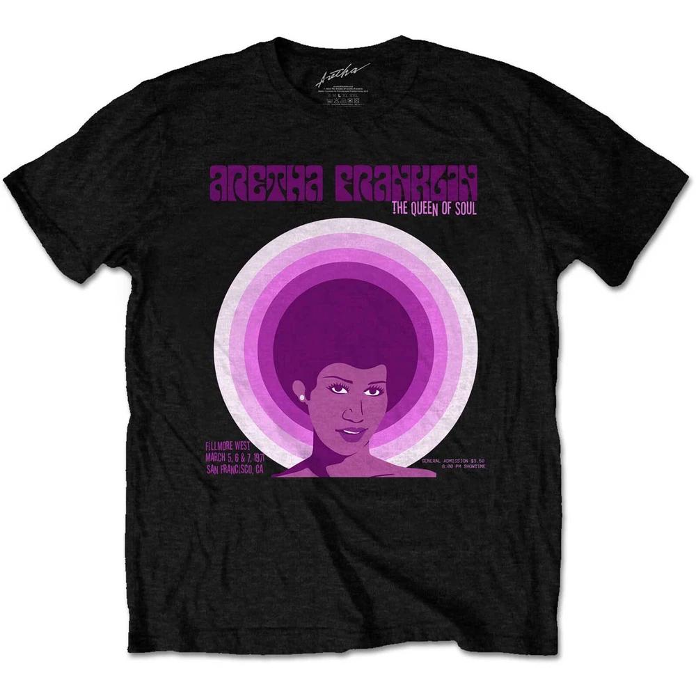 Aretha Franklin Unisex Tshirt Fillmore West 71 S
