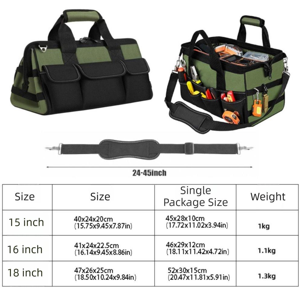 Portable Heavy Duty Tool Bag Soft Handle Large Capacity Tool Kit Wear-resistant Thickened Tool Storage Bag For Mechanics