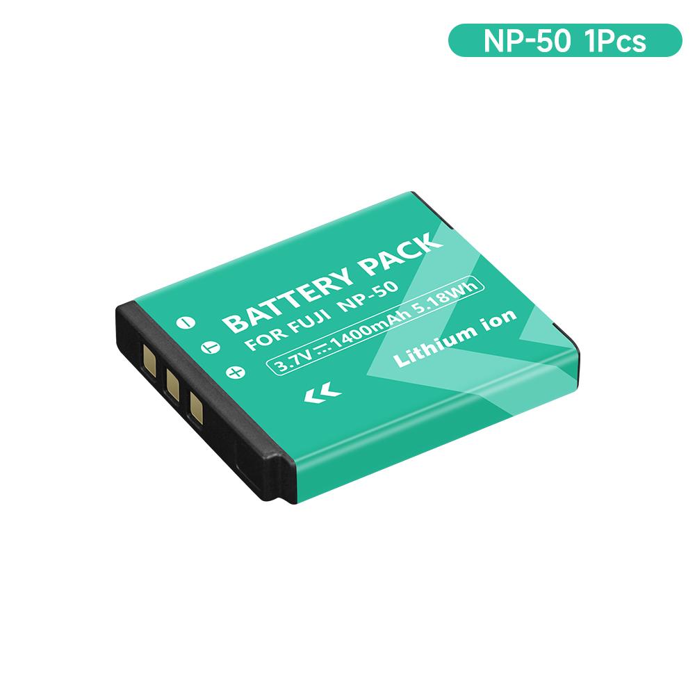 PALO 1400mAh NP-50 NP 50 Kameraakku für Fujifilm FinePix XF1 F200EXR F100fd XP100 XP170 X10 X20 XP200 F70EXR + LED-Ladegerät