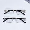 Randlose quadratische Metallbrille Mode Beliebte kleine rechteckige Brille für Damen Herren