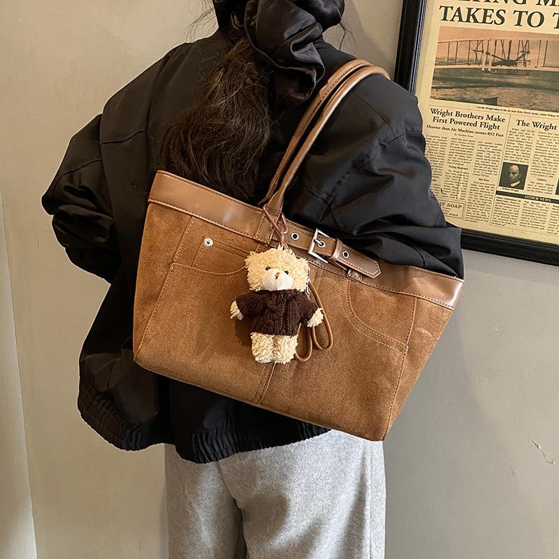 Bags Women's 2025 New Trendy Fashion Versatile Large Capacity Premium Handbag Retro Tote Bag Shoulder Bag