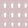 24 Pcs Short Ballerinas Press On Nail 3D Flowers False Nail Acrylic Nail Glossy Full Cover Stick on Nail for Woman
