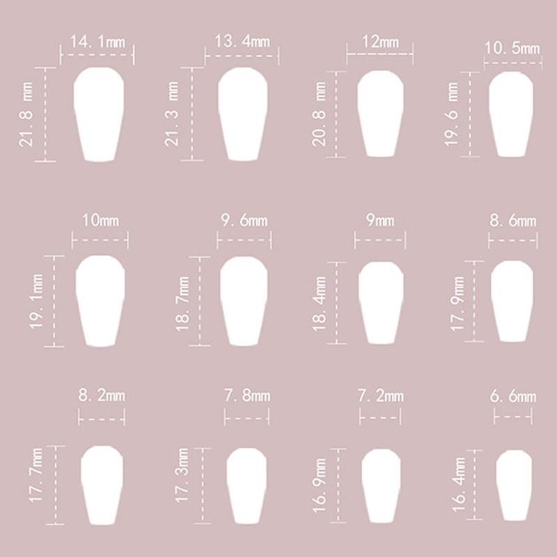 24 Pcs Short Ballerinas Press On Nail 3D Flowers False Nail Acrylic Nail Glossy Full Cover Stick on Nail for Woman