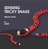 Remote-Control Silver Snake Toy with Obstacle Avoidance - Perfect for Pranks and Cat Entertainment.