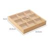 Wooden Bamboo Partition Tray With Cover Nuts Dried Fruit Candy Holder Party Indoor Outdoor Appetizer Food Serving Plate Supply