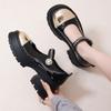 2025 Spring Dating British Style Retro Small Leather Shoes French Small Fragrant Style Mary Jane Women's Shallow Mouth Platform Shoes