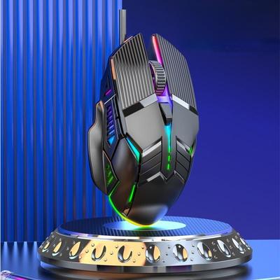 Kabelgebundene Gaming-Maus USB-Maus Gaming RGB Gamer-Maus 6 Tasten LED Stille Mäuse für PC Laptop Computer