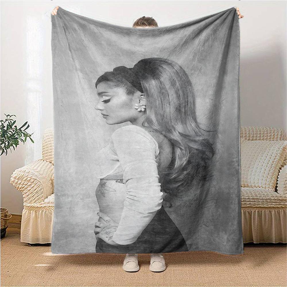 Elegant Ponytail Silhouette Blanket Soft Throw Blanket For Home Bedroom Bed Sofa Travel Office Solid Christmas Blanket