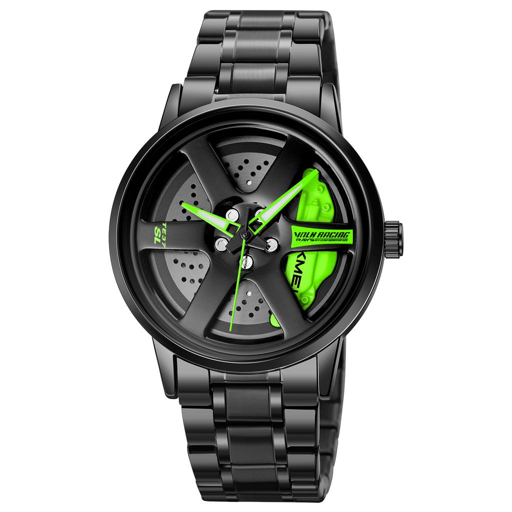 New Men's Watch Personalized Wheel Quartz Watch Stainless Steel Waterproof Fashion Men's Watch Men's