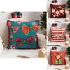 Cute Cartoon Character Throw Pillow Cover For Christmas Festive Home Dcor 45x45cm