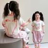 Girls' Set Summer 2026 New Style Girls' Baby Stylish Casual Sportswear Children's Summer Two Piece Set