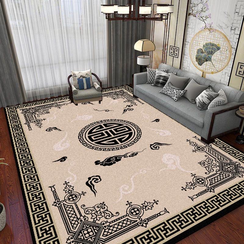 Luxury Chinese Style Large Living Room Rugs Coffee Tables Carpets for Bed Room Decor Non-slip Washable Floor Mats Entry Doormat