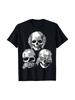 All-Season 100% T-Shirt, See No Evil Hear No Evil Speak No Evil Halloween Skull T-Shirt Print, Soft
