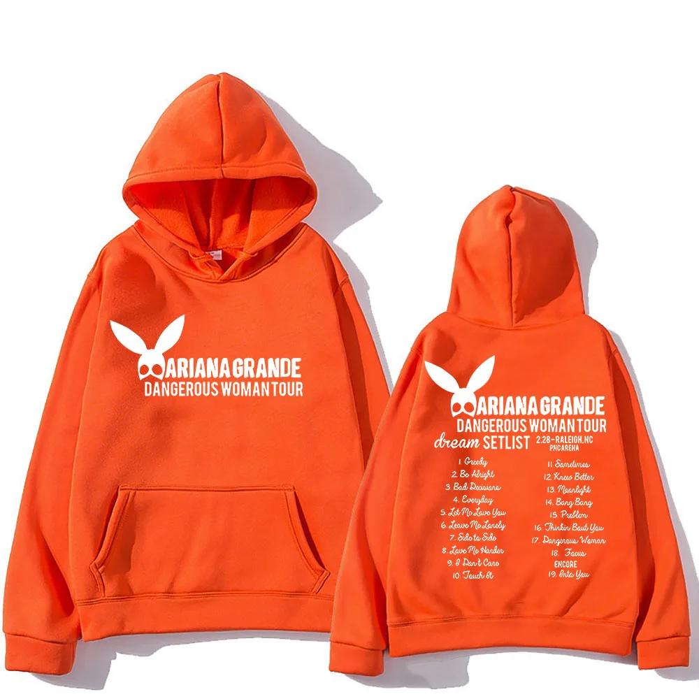 Mikina Ariana Grande na podzim zimu gotická pohodlná mikina s dlouhým rukávem oblečení sudaderas s kapucí punková mikina