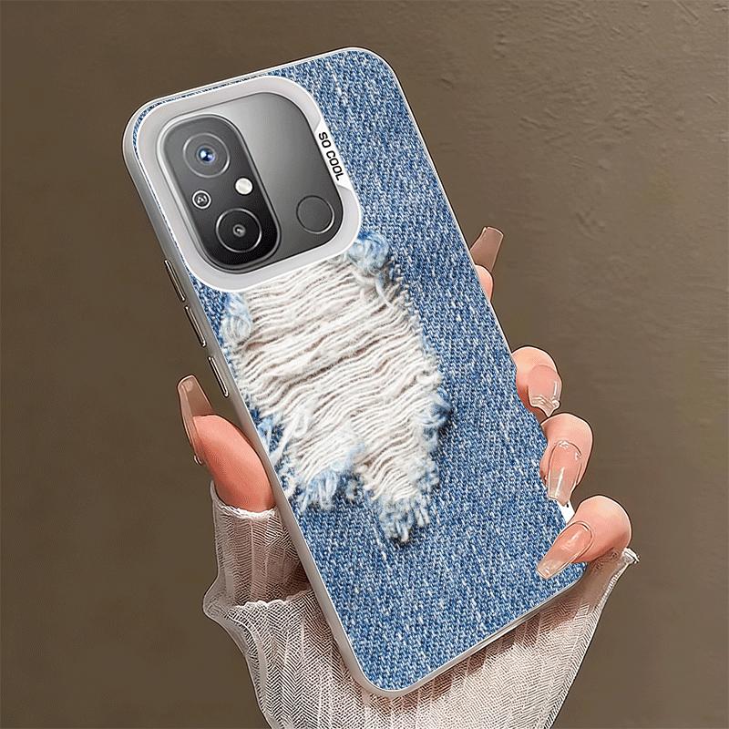 Retro-Denim-Muster Weiche Handyhülle für Xiaomi Redmi 15C 15 14C 13C 12C Poco X5 X6 X7 Pro X3 F8 F7 Ultra M8 13 12 Hülle Rückseite Sie