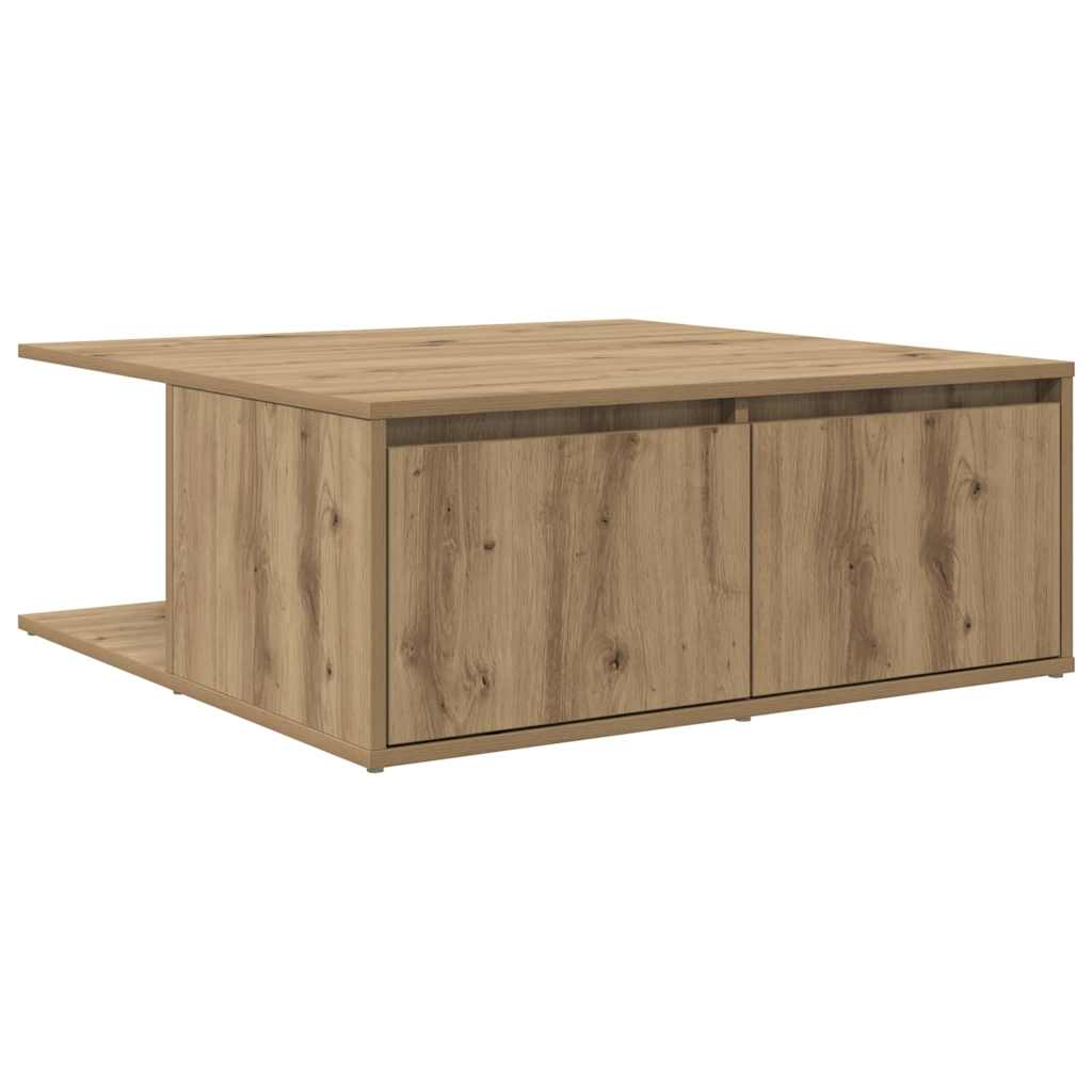 Coffee Table Artisan Oak 80 X 80 X 31 Cm Engineered Wood