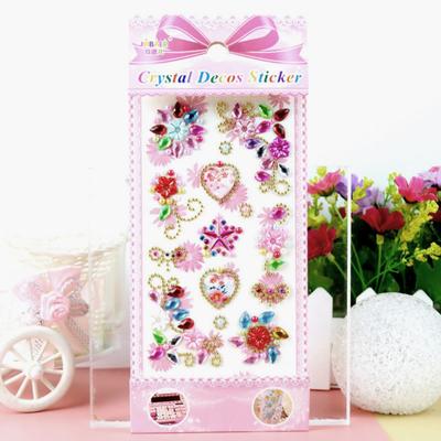 Detské nálepky s umelým drahokamom Lesklé kamienkové 3D nálepky Samolepiace DIY umelecké remeslá