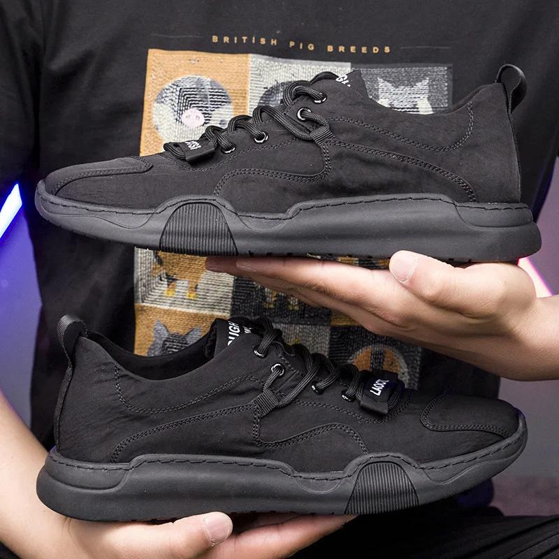 Fashion Men's Sneakers Canvas Breathable Casual Shoes Men's Slip on Walking Flats Vulcanized Shoes Fashion Men's Shoes Working Zapato De