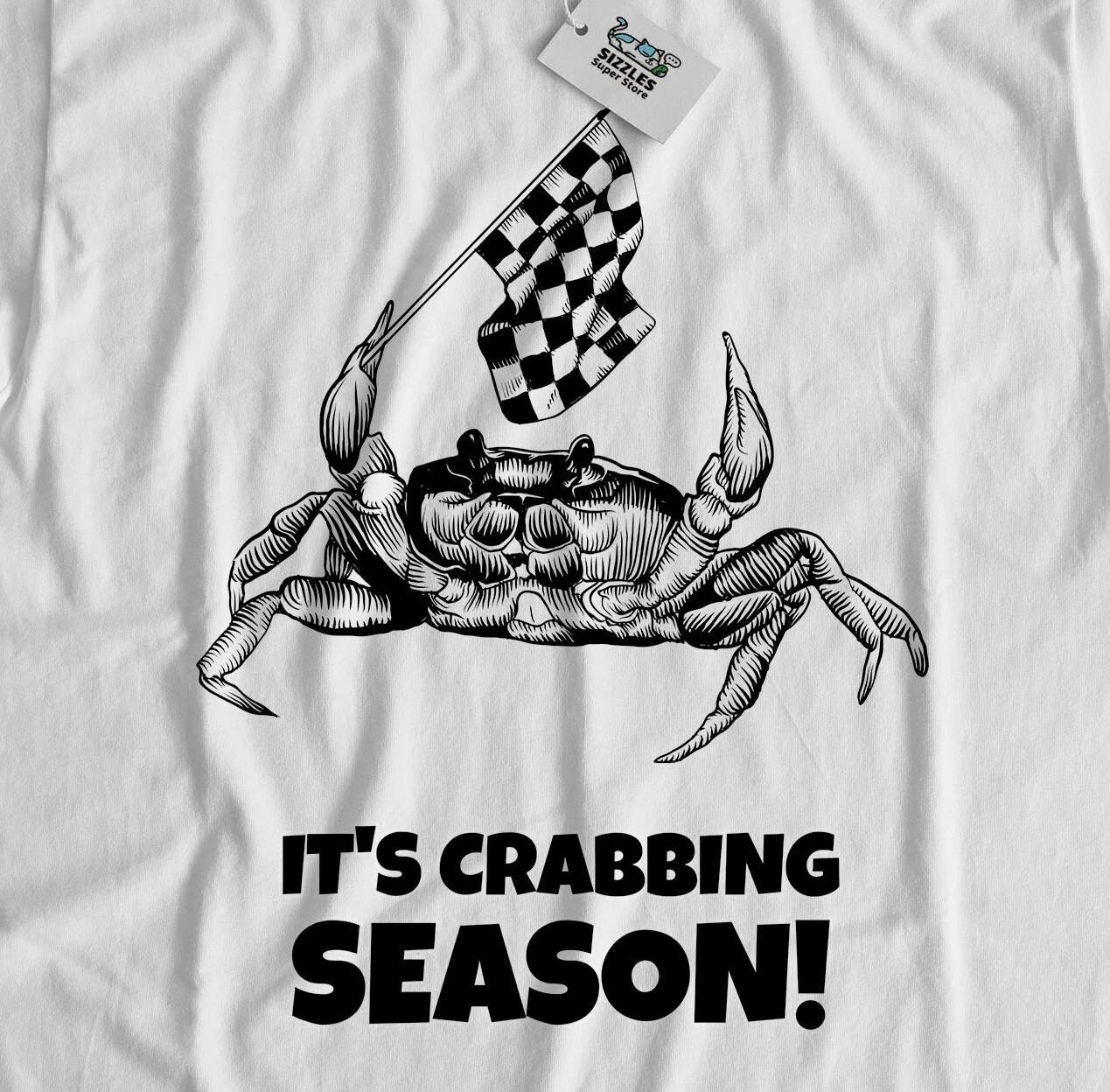 Unisex Funny It s Crabbing Season T-Shirt Crabber Fishing Boat Gifts L